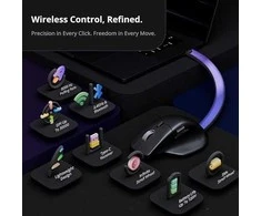 Belaidė kompiuterio pelė Keychron M6 8K (M6S-A23 All Silent Micro Switch) | 8000Hz | Juoda