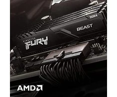 RAM KINGSTON 32GB 3200MHz DDR4 CL16 DIMM rinkinys iš 2 1Gx8 FURY Beast Juodas