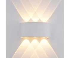 Sieninis šviestuvas Italux 6W LED sieninis fasado šviestuvas ORTELO, baltas, 3000K, šviečia į abi puses
