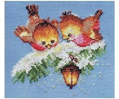 Alisa Siuvinėjimo rinkinys "Paukštukai" 0-102 (14x13 cm)