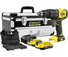 Smūginis suktuvas-gręžtuvas Stanley SFMCD715D2F-QW; 18 V; 2x2,0 Ah akum. + priedai