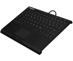 Klaviatūra „KeySonic Super-Mini-TAS“ jutiklinė planšetė, B formos lemputė, juoda, KSK-3211ELU(DE)
