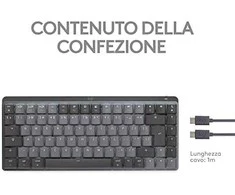 Klaviatūra Logitech MX Mechaninė Mini for Mac/ belaidė/ grafitas/ US