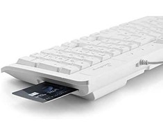 MediaRange Klaviatūra USB 2.0 mit Chip-Kartenlesegerät baltas