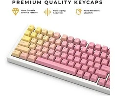 Klaviatūra Glorious GPBT Keycaps – Rožinė Grapefruit – Forge