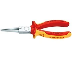 Replės elektrikams ilgais užapvalintais galais 160mm 30 36 160 KNIPEX