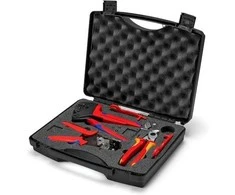 Knipex Įrankių dėklas fotovoltinėms įrangoms su daugiakontaktėmis 4, 7 vnt. (1 KOMPLEKTAS)