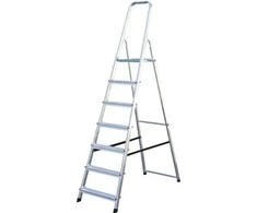 Kopėčios KRAUSE Corda, 7 pakopų, aliumininės, vienpusės, maks. darbinis aukštis 340 cm
