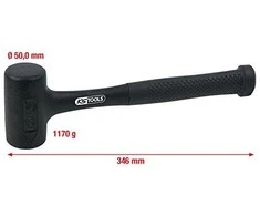 Plaktukas švelnus beatotrankis 860g, KS Tools
