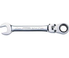 Kombinuotas terkšlinis raktas lanksčia galvute KS TOOLS GearPlus 13mm