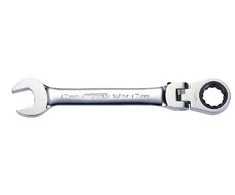 Kombinuotas raktas su terkšle KS Tools Gear+Flex; 17 mm