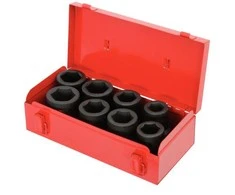 Smūginių galvučių komplektas 1'' 27-38mm 8vnt, KS Tools
