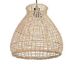 Pakabinamas šviestuvas Žibintas Beliani Lumarko Lemp Hanging Rattan Natural SAKENI!