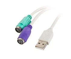 LANBERG AD-0025-W adapter USB->PS/2 x2 baltas