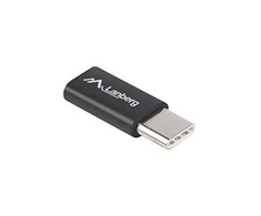 LANBERG AD-UC-UM-02 adapteris USB TYPE-C M -MICRO-B F 2.0 Juodas