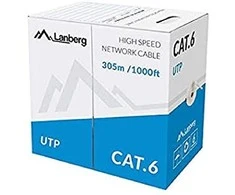 Lanberg LAN UTP kietas kabelis 1GB/S 305M CCA, Pilkas