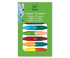 Djeco Dvipusės vaškinės kreidelės (8 vnt., 16 spalvų) ( DJ08874 )