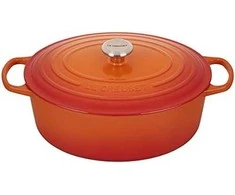 Kepimo Indas - Le Creuset Ovalus Ketaus Puodas 33 cm 7.5L Raudonas