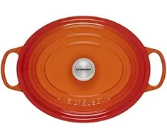 Kepimo Indas - Le Creuset Ovalus Ketaus Puodas 33 cm 7.5L Raudonas