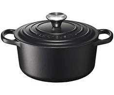 Le Creuset puodas Signature apvalus 18cm juodas