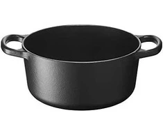 Le Creuset puodas Signature apvalus 18cm juodas
