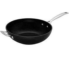 Le Creuset Toughened Non-Stick NonStick Stir-Fry StirFry Pan 30cm juodas sidabrinis (51104300010202)