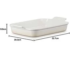 Le Creuset Cepamtrauks taisnstura Heritage akmens masas 26x19cm / 2 4L balts