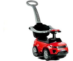 Lean Cars Vaikiškas automobilis su rankena 614W, raudonas