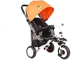 Lean Toys Triratis dviratis PRO400 su putplasčio ratais, oranžinis