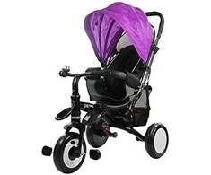 Rower Triratis dviratis PRO400 su reguliuojama nugaros atrama, violetinis