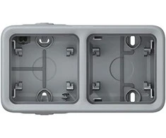 Legrand PLEXO55 Paviršius gali būti dvigubas horizontalus pilkas (069672)