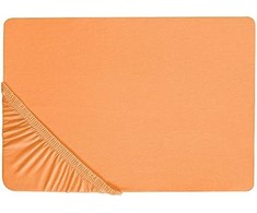 Beliani Medvilninis paklodė 180 x 200 cm oranžinė JANBU Lumarko!