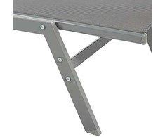 Beliani Sodo gultas VERNAZZA išlankstomas metalinis pilkas
