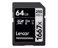 Atminties kortelė LEXAR PROFESSIONAL SDHC / SDXC 1667X UHS-II 64GB