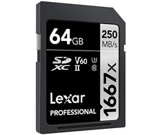 Atminties kortelė LEXAR PROFESSIONAL SDHC / SDXC 1667X UHS-II 64GB