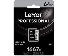 Atminties kortelė LEXAR PROFESSIONAL SDHC / SDXC 1667X UHS-II 64GB