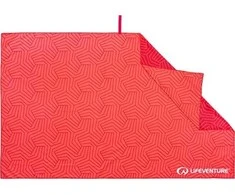 Kelioninis rankšluostis Lifeventure Soft Fibre Recycled Geometric Coral - Giant