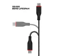 USB Laidas - LINDY Sustiprintas USB Type C į Lightning Laidas, M/M, 480Mbps, 1 m, Juodas
