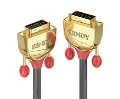 Vaizdo Kabelis - LINDY Gold Line DVI-D Dual Link, M/M, 2560x1600 60Hz, 7.5 m, Pilkas