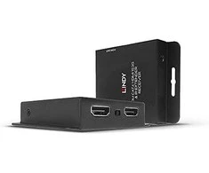 Lindy HDMI 4K60, IR ilgintuvas su PoC ir kilpine išvestimi, Cat.6, 70m