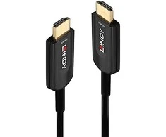 HDMI Laidas - LINDY Šviesolaidinis Hibridinis HDMI 8K60 Laidas, M/M, Ultra Didelės Spartos, 48Gbps, 20 m, Juodas