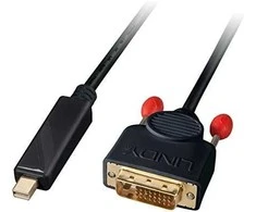 Kabelis Lindy Rodyti Port Mini - DVI- D 3m juoda (41697)