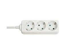 Ilgiklis - LINDY 3 Lizdų Schuko Prailgintuvas, 3500W, 250VAC, 1.4 m, Baltas