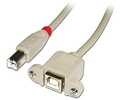 USB Prailginimo Kabelis - Lindy USB 2.0 Type-B M Į F 1 m Šviesiai Pilkas
