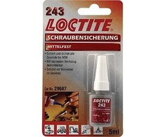 „Loctite“ sriegių fiksavimo klijai, vidutinio stiprumo, 243, 5 ml (1370555)