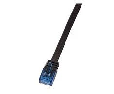 LOGILINK CF2063U LOGILINK - Komutacinis kabelis Flat Cat.6A U/UTP SlimLine juodas 3m