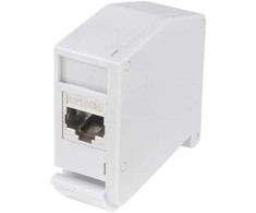 LogiLink LogiLink Hutschienenadapter m.Cat.6A-Kupplung,2xRJ45-Buchse