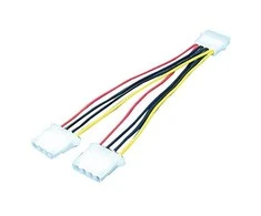LogiLink Power Cable, internal, 5,25" M - 2x5,25" F, 0,20M