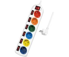 LogiLink 6 lizdai 1,5 m spalvos