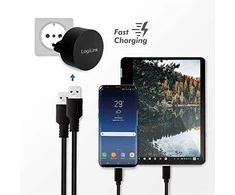 Logilink USB lizdo adapteris 2 prievadų, 10,5 W, greitas įkrovimas, juodas